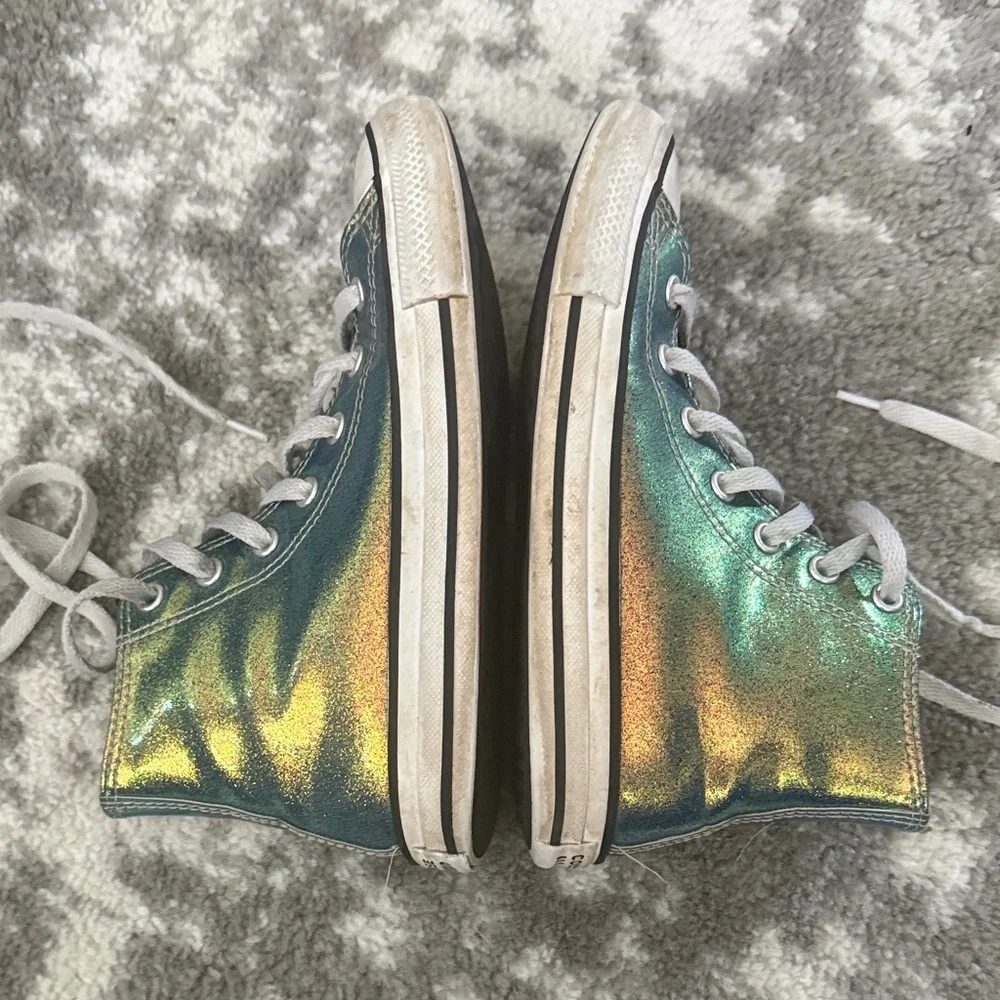 Converse Kids' All Star High Top Sneakers Shoes - Iridescent Green